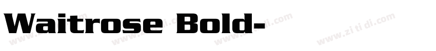 Waitrose Bold字体转换